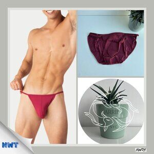 Awry - SHOWOFF Mens Swim Bikini - Maroon (M)